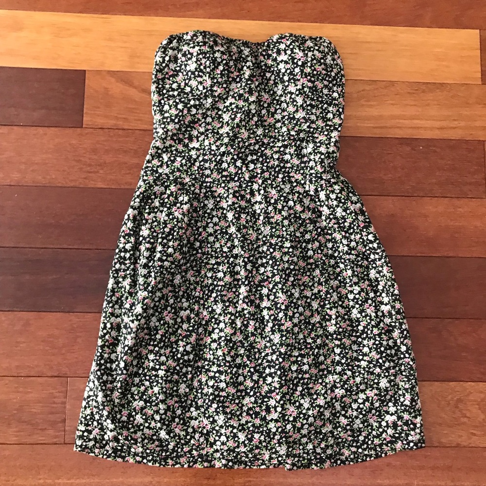 AX Paris Strapless Flower Mini Dress.